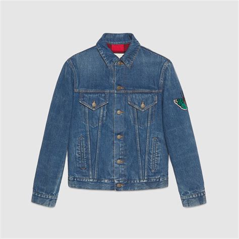 gucci denim jacket l& 39|Gucci denim jackets for men.